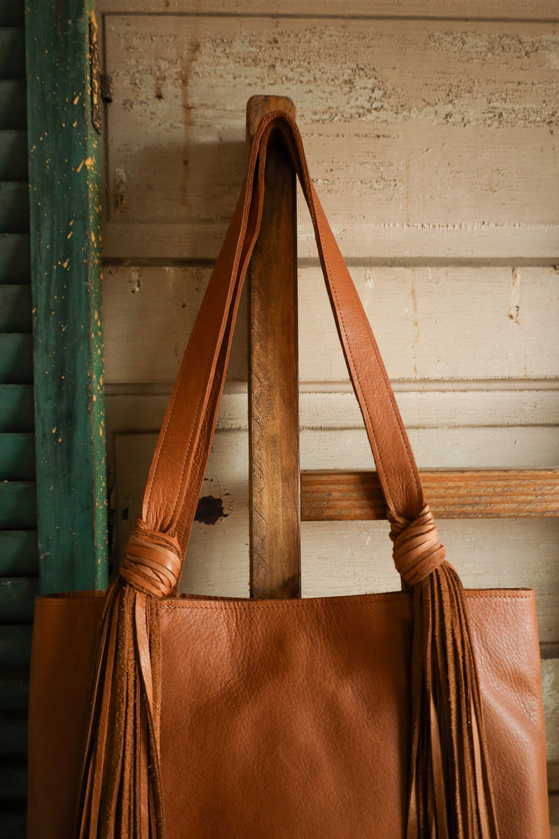 Two Bar West Cuero Small Tie Tassel Handbag 