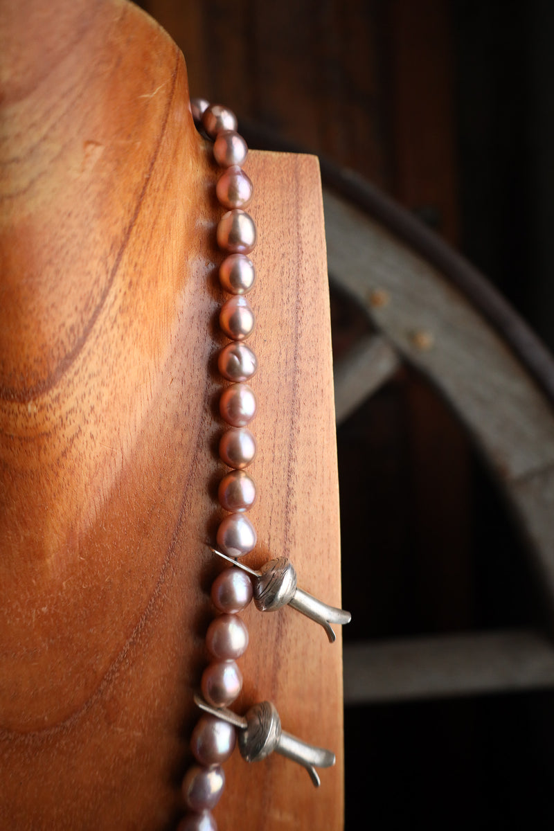 Love Tokens Blush Pearls Royston Turquoise Naja Diamond Necklace