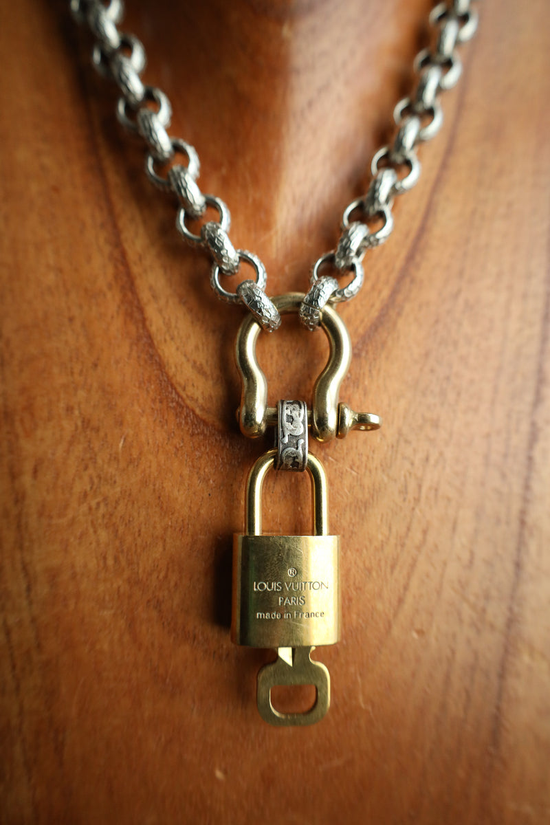 V2 Designs Louis Vuitton Lock Shackle Heavy Links Necklace