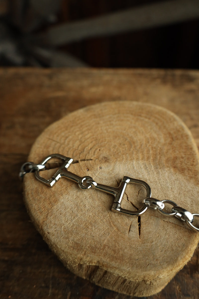 V2 Designs Silver Snaffles With Links Bracelet