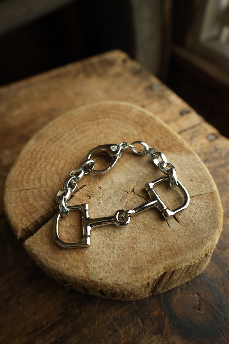 V2 Designs Silver Snaffles With Links Bracelet