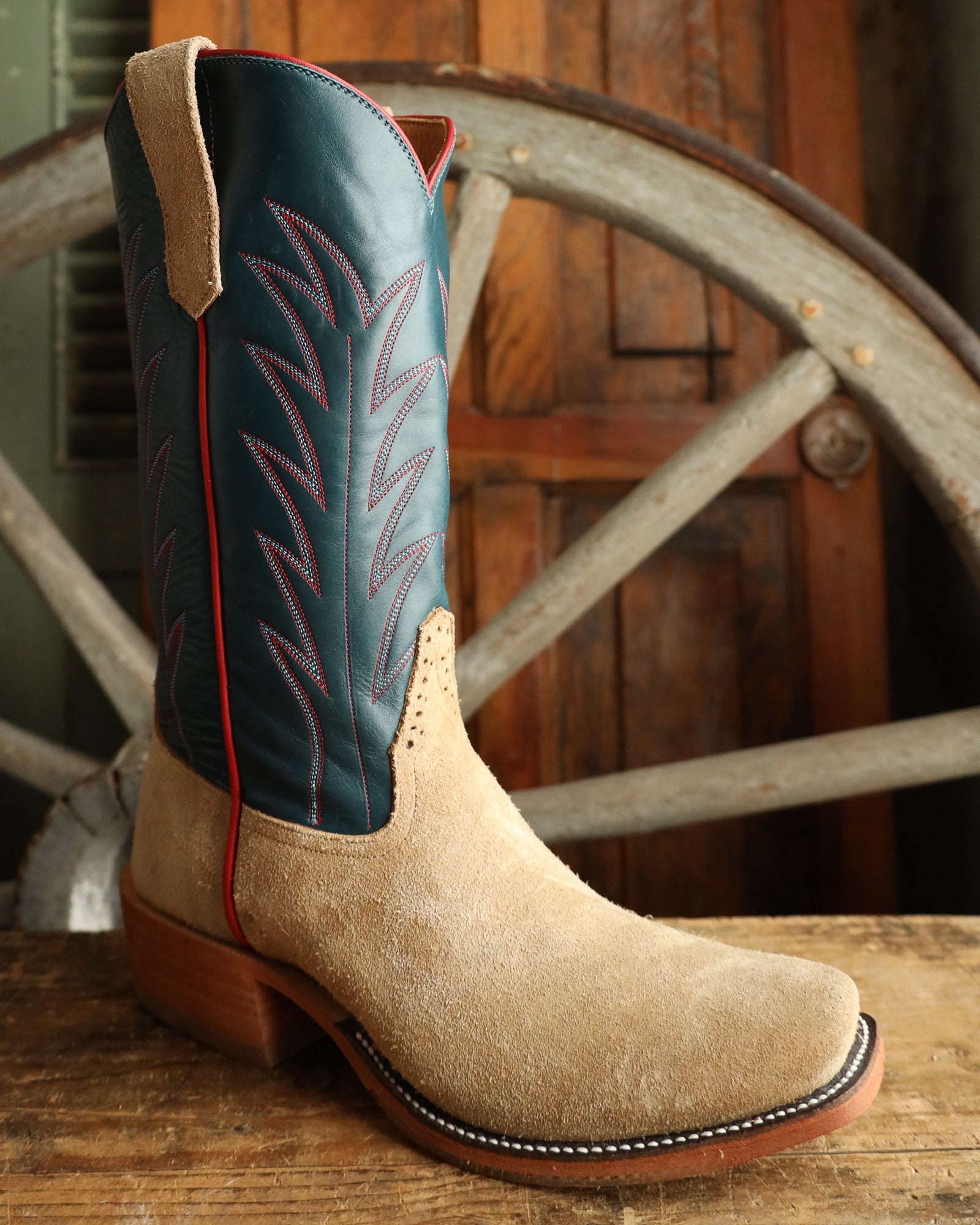 RIOS OF MERCEDES CRAZY HORSE ROUGHOUT TAN AND NAVY 13