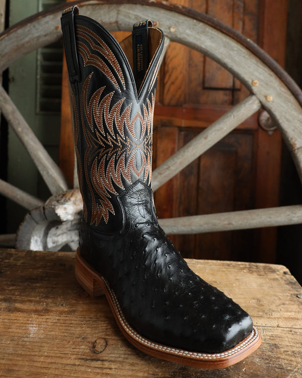 Hyer Men's Langdon Ostrich Black 13" Boot