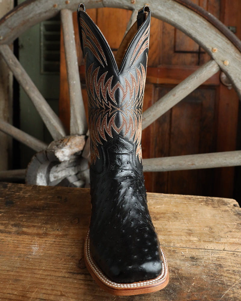 Hyer Men's Langdon Ostrich Black 13" Boot