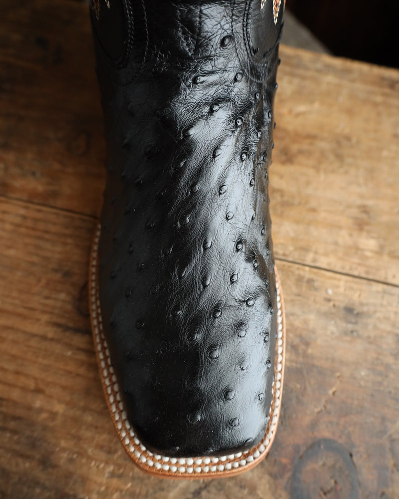 Hyer Men's Langdon Ostrich Black 13" Boot