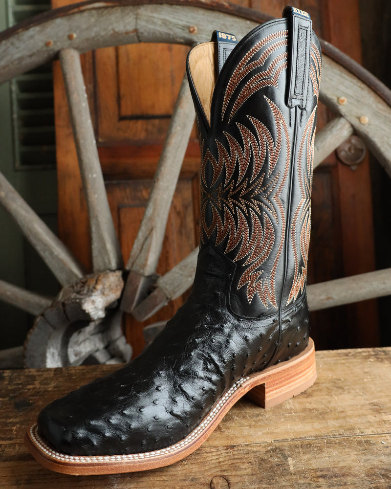 Hyer Men's Langdon Ostrich Black 13" Boot