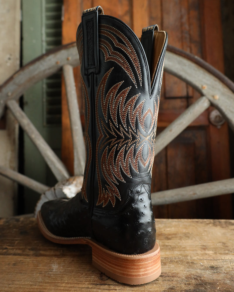 Hyer Men's Langdon Ostrich Black 13" Boot