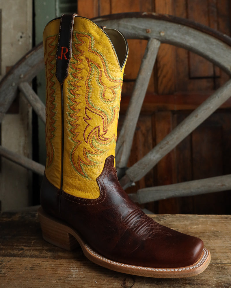 R. Watson Men's Cowhide Pecan Goat Top 13" Boot