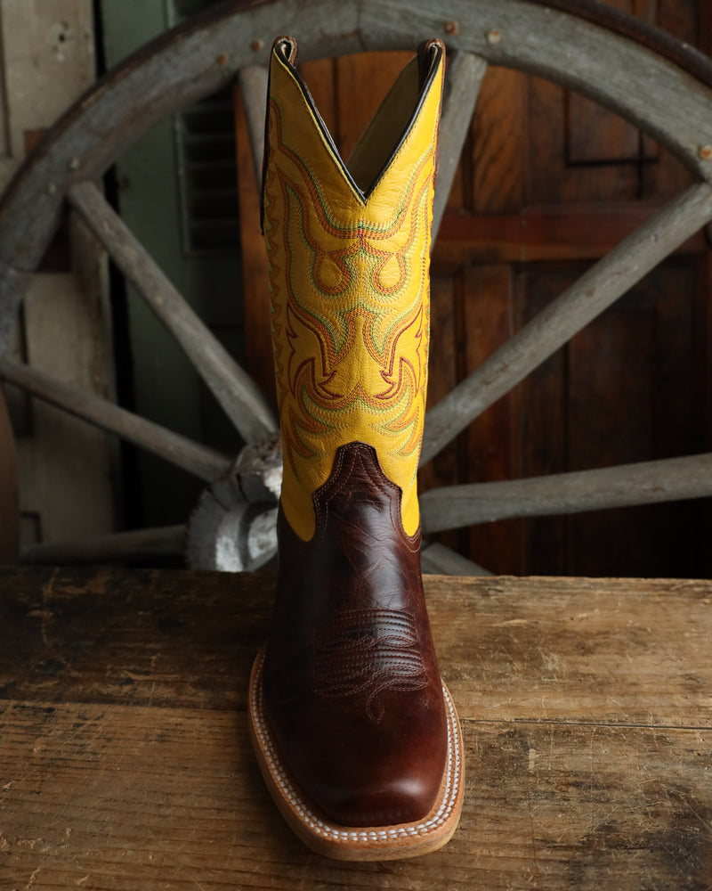 R. Watson Men's Cowhide Pecan Goat Top 13" Boot