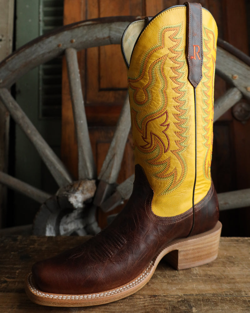 R. Watson Men's Cowhide Pecan Goat Top 13" Boot