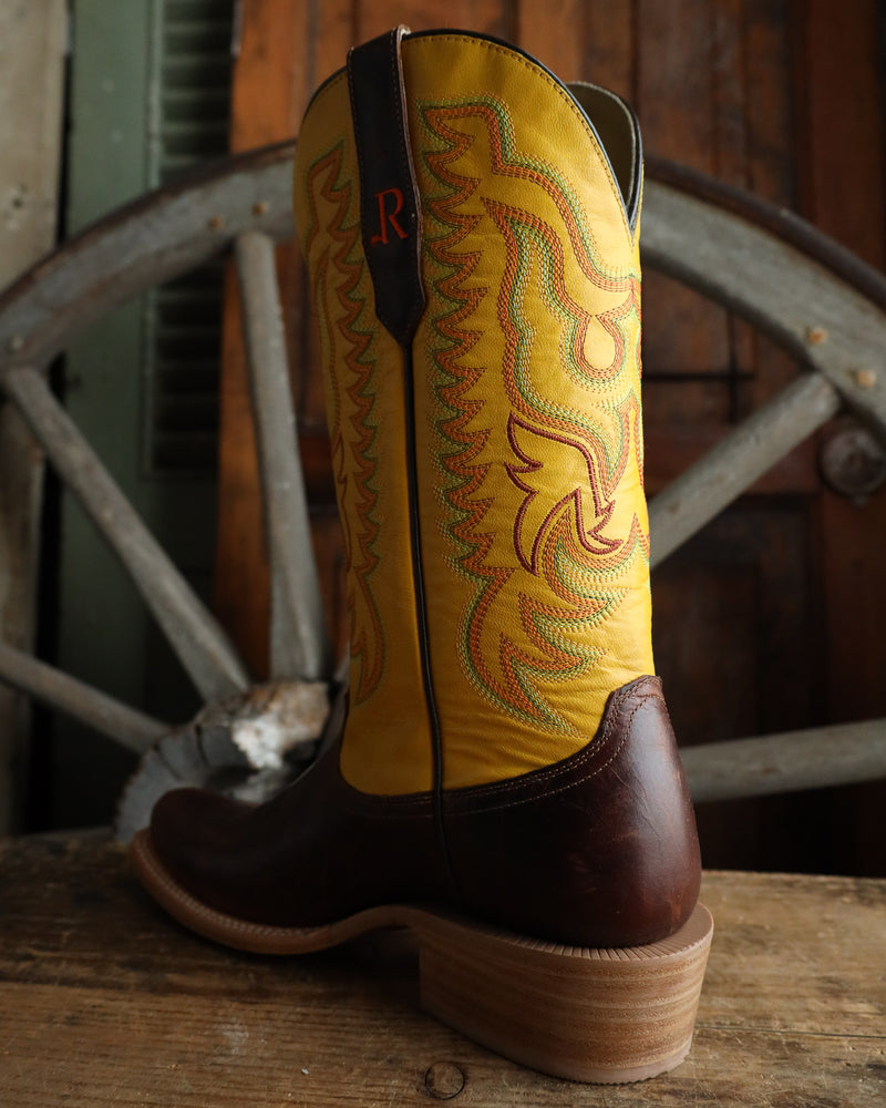 R. Watson Men's Cowhide Pecan Goat Top 13" Boot