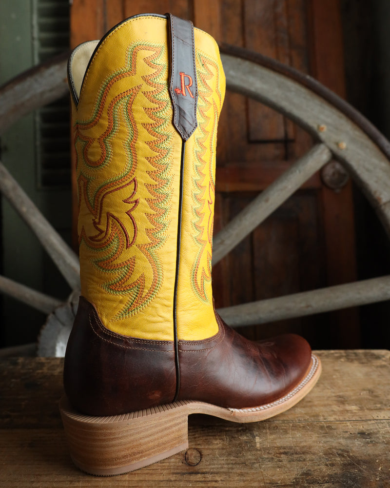 R. Watson Men's Cowhide Pecan Goat Top 13" Boot