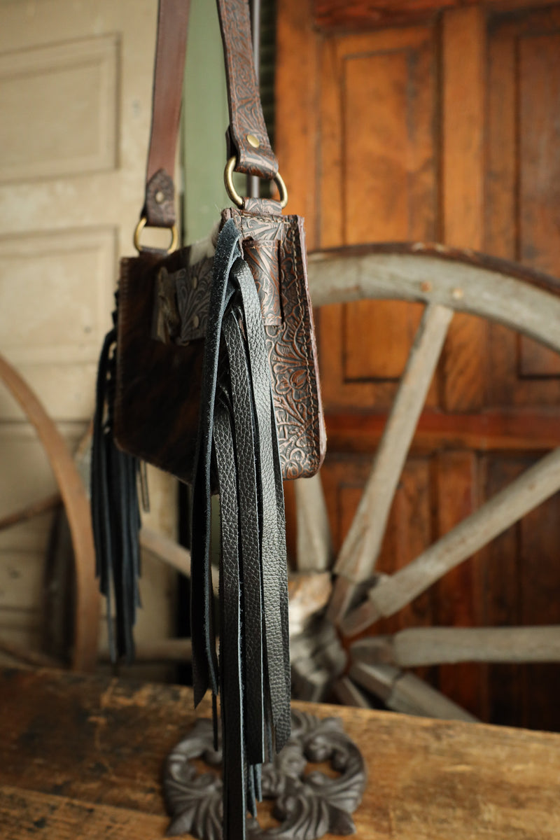 Lovleathers Mini Tote Belted Tri Horse Handbag