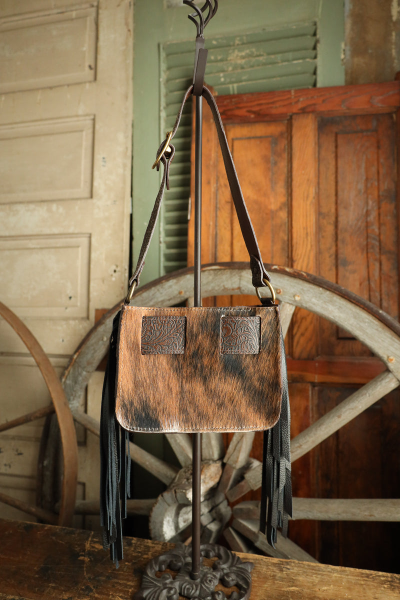 Lovleathers Mini Tote Belted Tri Horse Handbag 