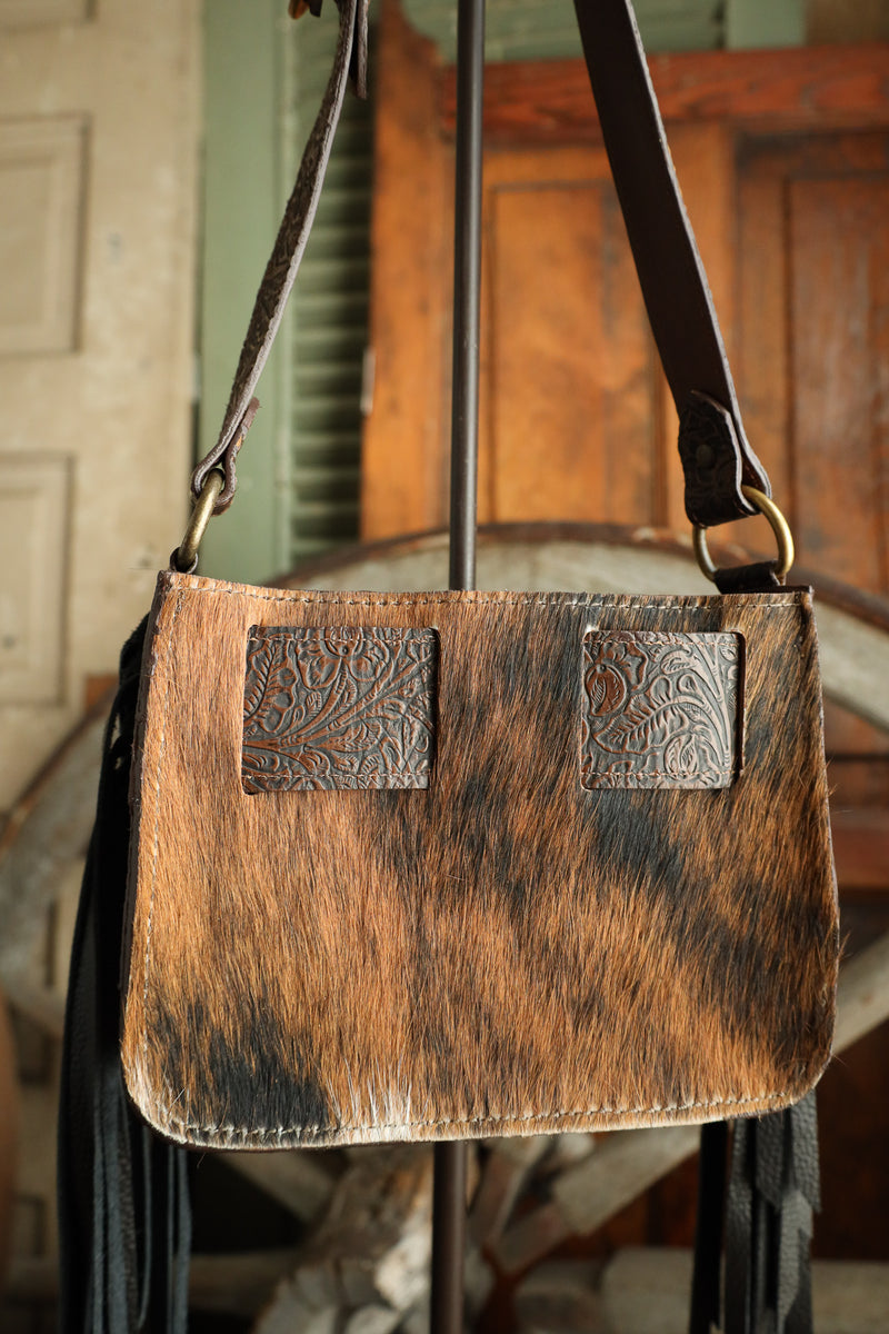 Lovleathers Mini Tote Belted Tri Horse Handbag 