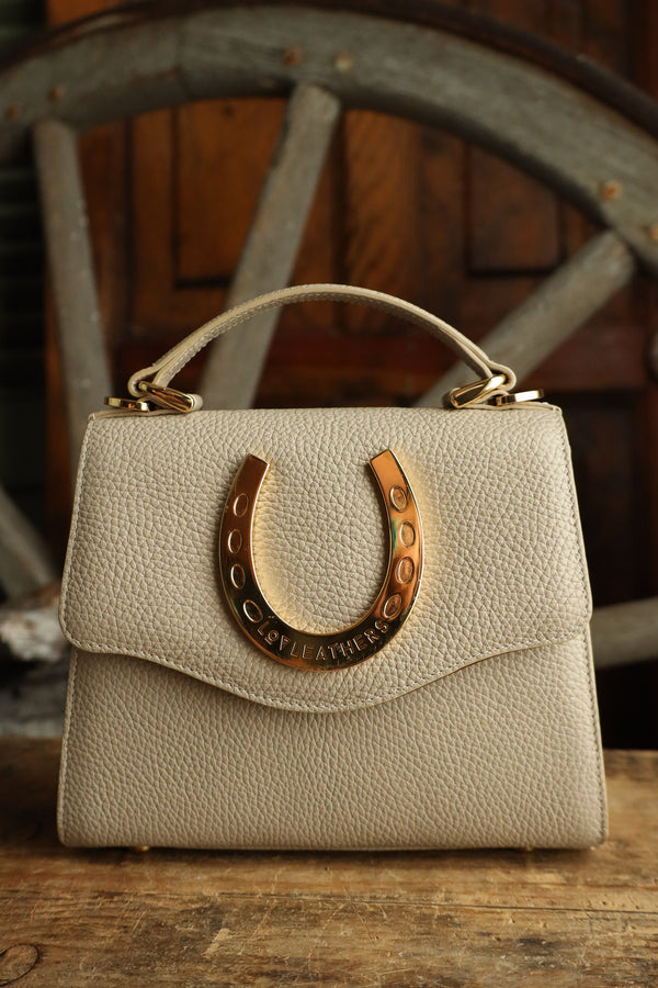 Lovleathers Lady Luck Horseshoe Taupe Handbag