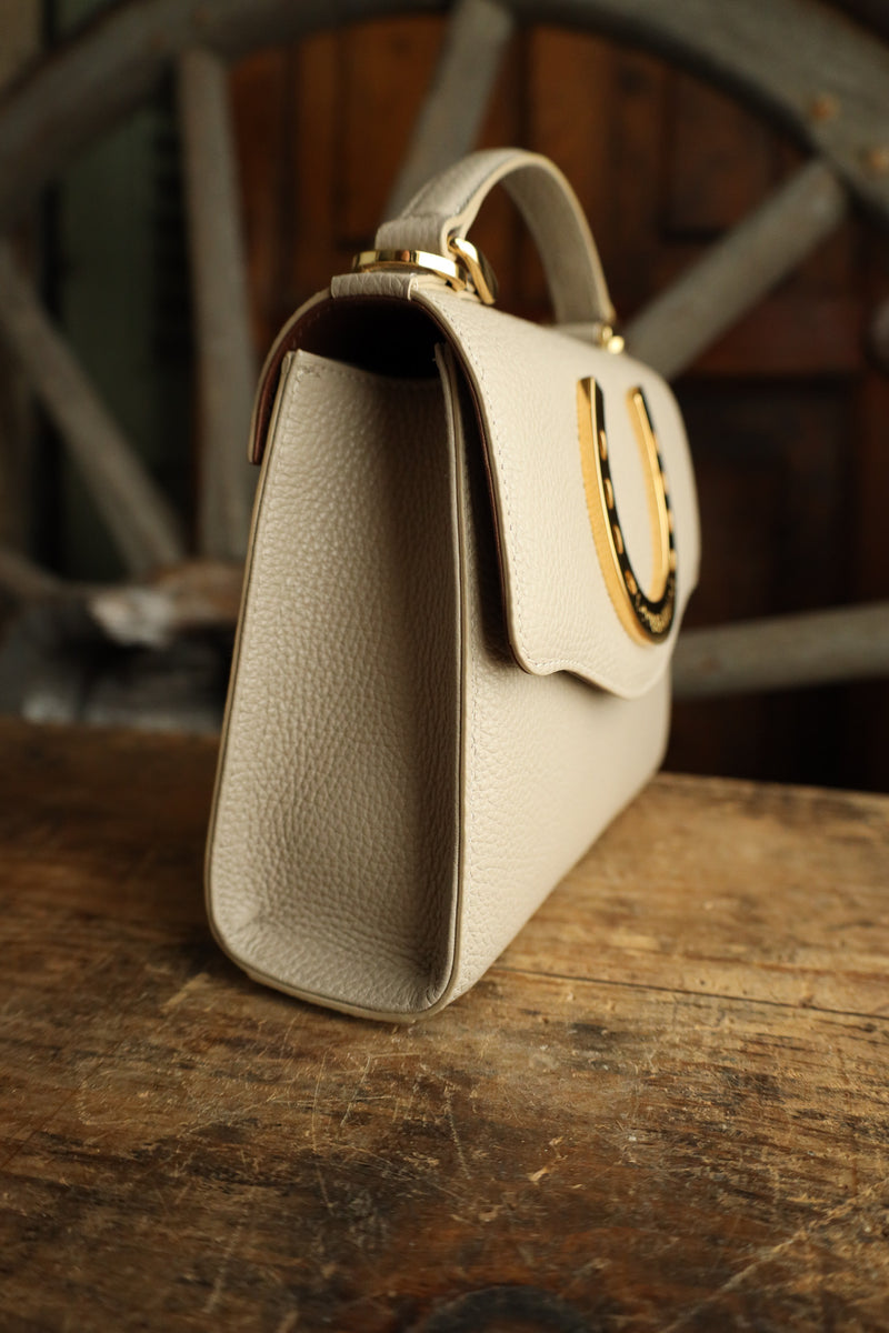 Lovleathers Lady Luck Horseshoe Taupe Handbag
