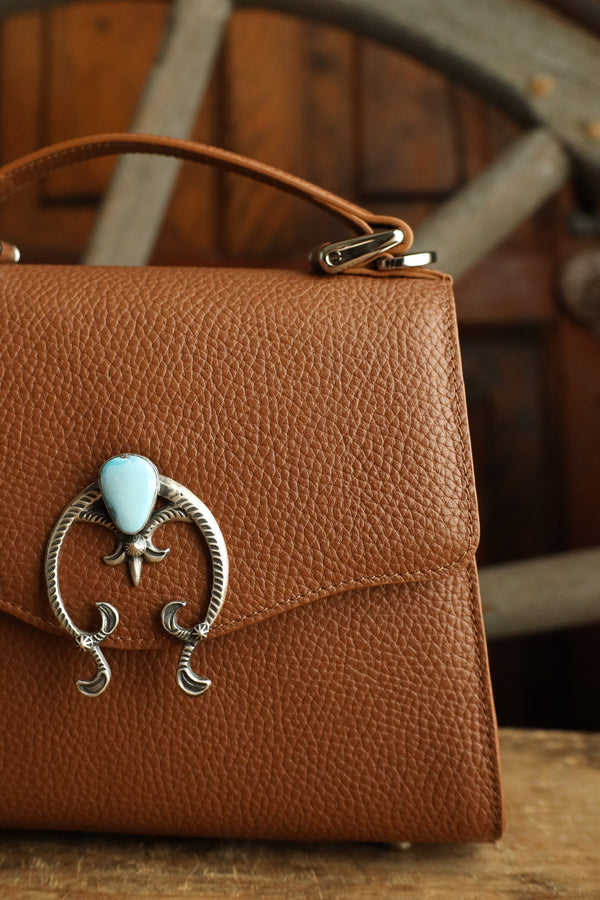 Lovleathers Saddle Tan Naja Handbag 