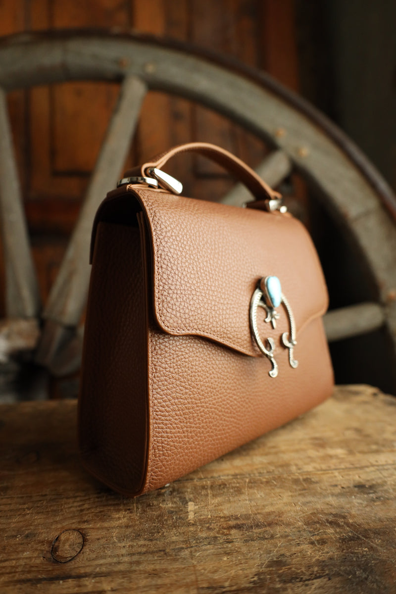 Lovleathers Saddle Tan Naja Handbag 