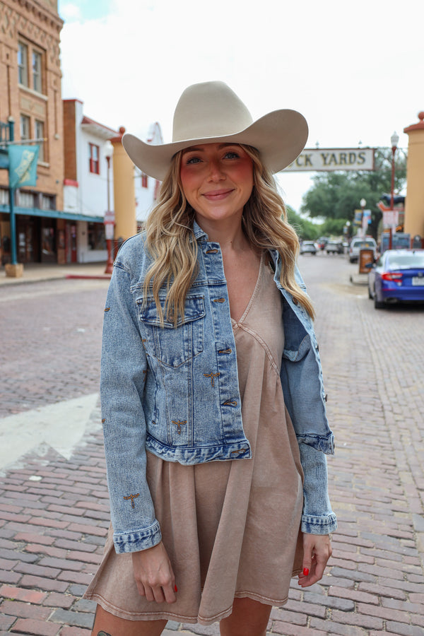 Blue B Boot Stitch Denim Jacket