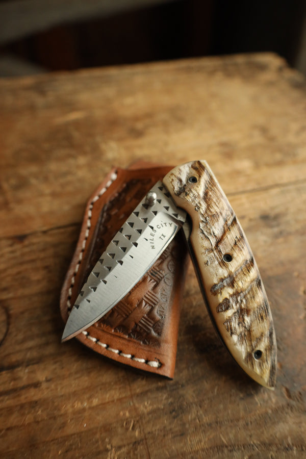 Niles City Knives Folding Ramhorn Knife