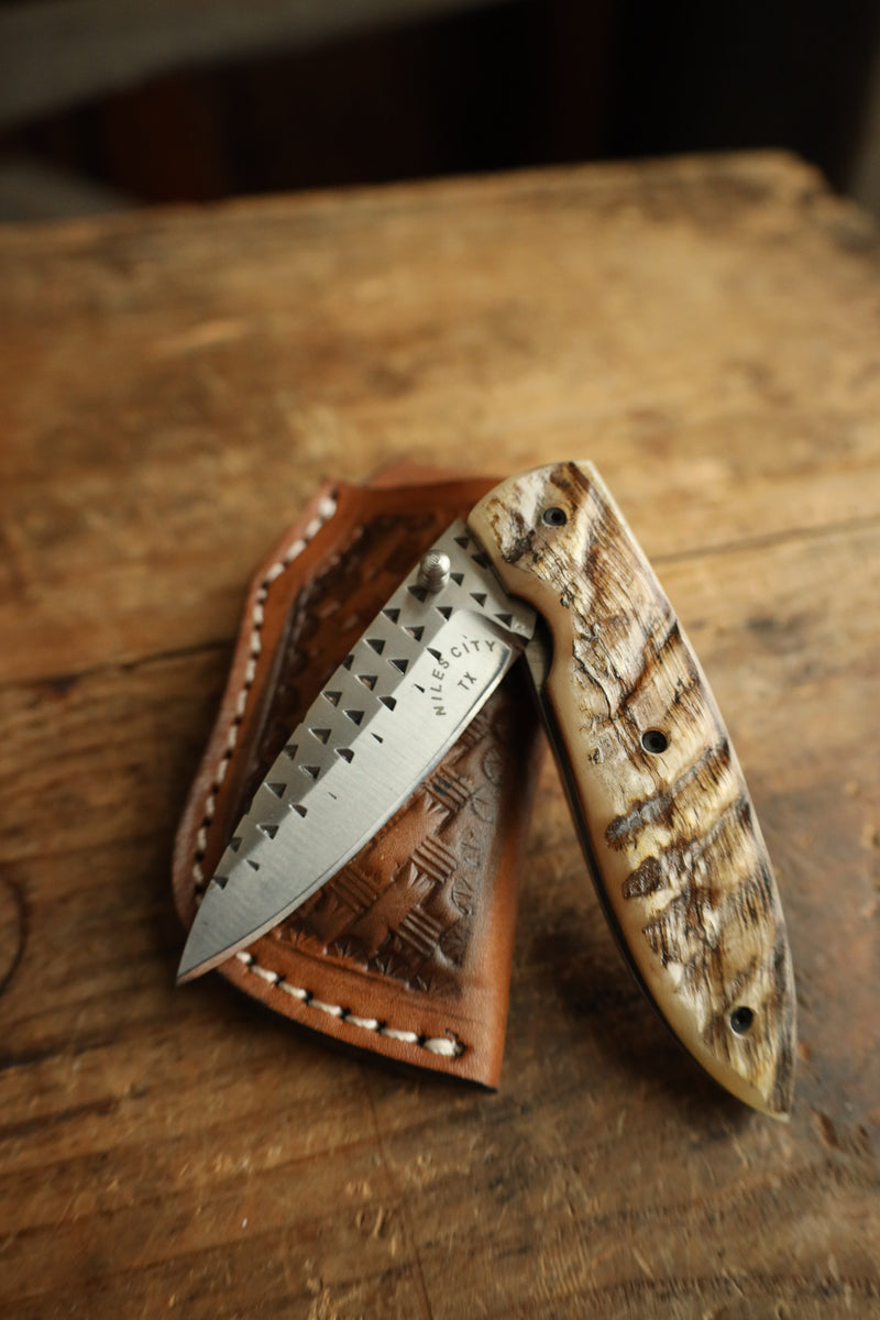 Niles City Knives Folding Ramhorn Knife