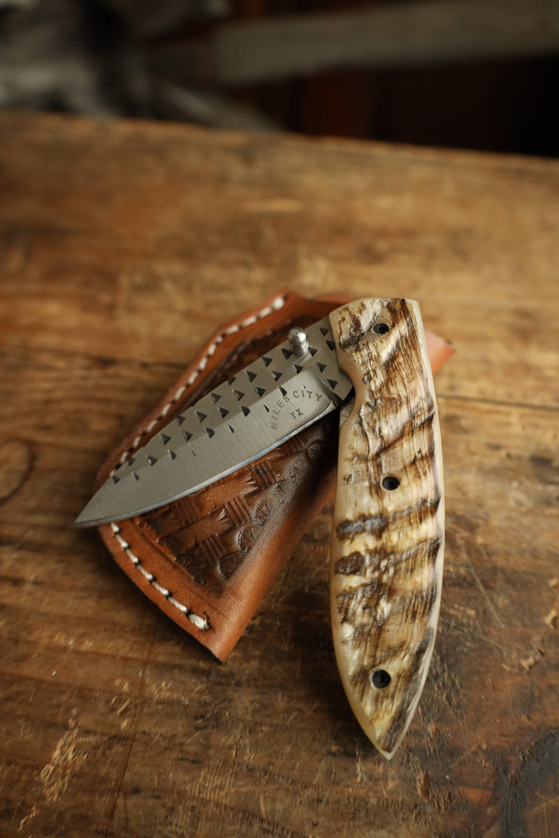 Niles City Knives Folding Ramhorn Knife