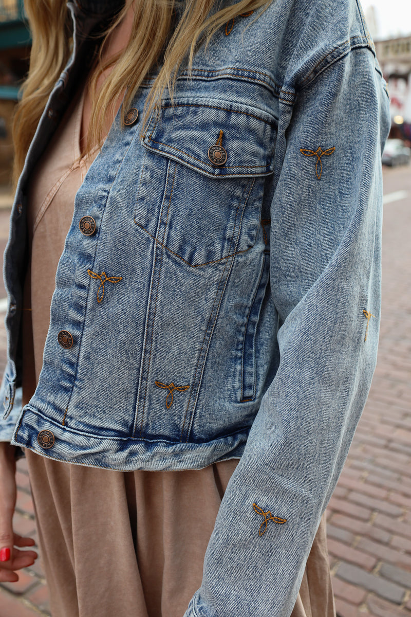 Blue B Boot Stitch Denim Jacket