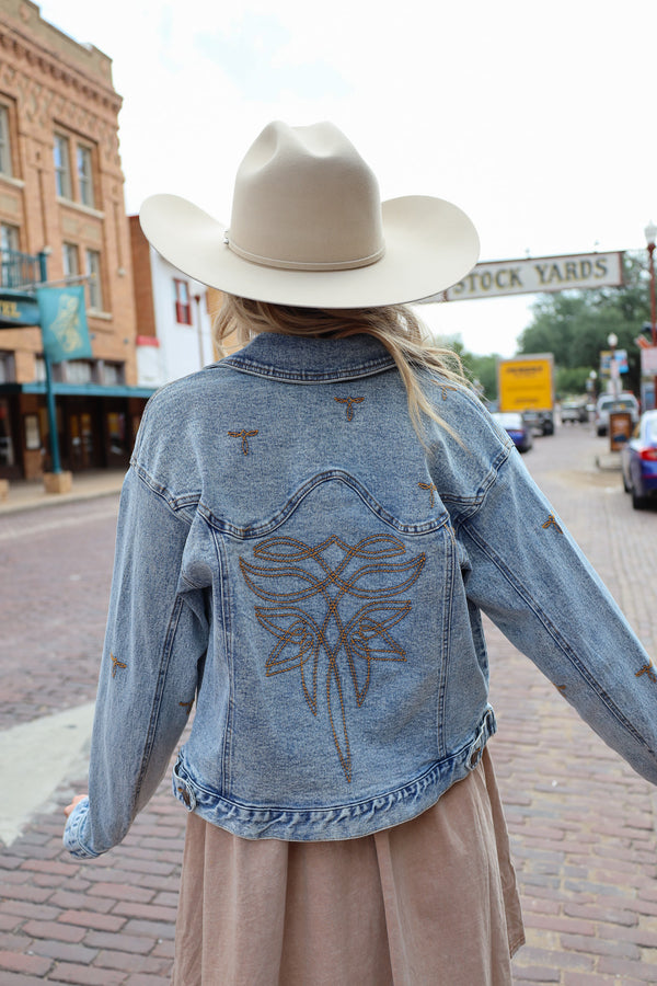Blue B Boot Stitch Denim Jacket