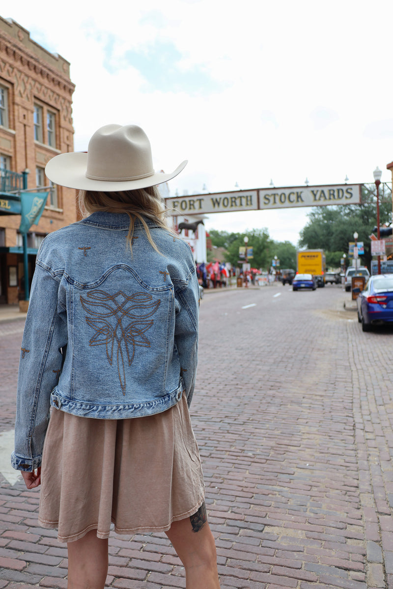 Blue B Boot Stitch Denim Jacket