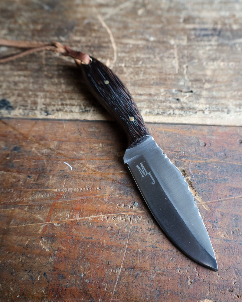 EXOTIC TEXAS KNIVES LARGE WENGE WOOD KNIVE