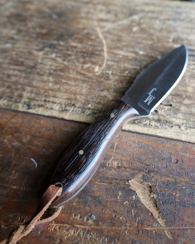 EXOTIC TEXAS KNIVES LARGE WENGE WOOD KNIVE