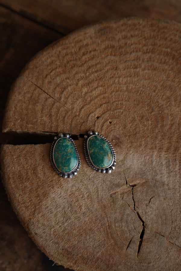 Green Turquoise Post Earring 