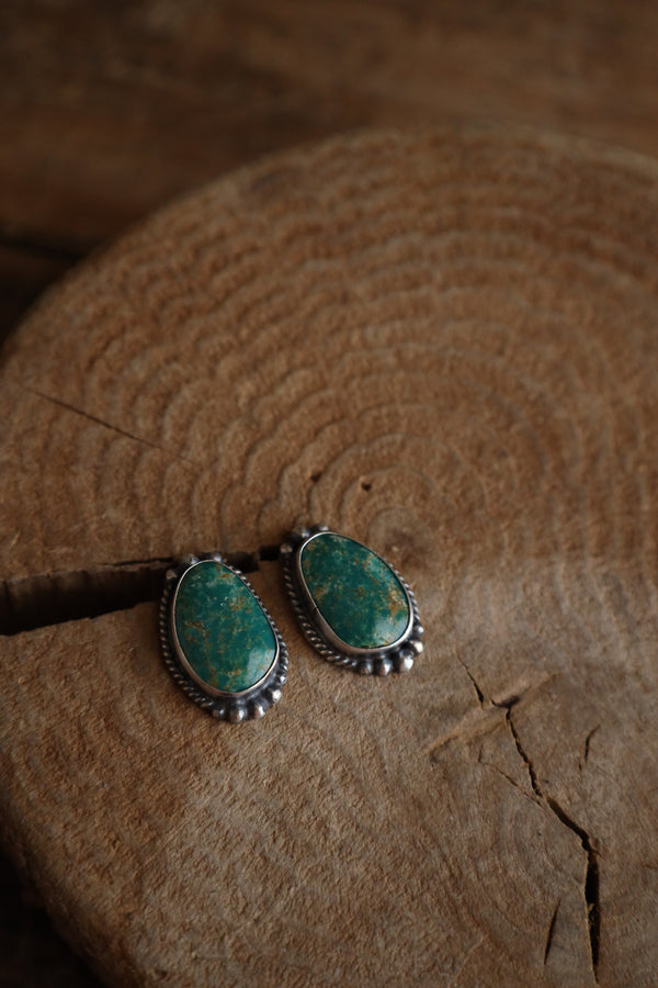 Green Turquoise Post Earring 