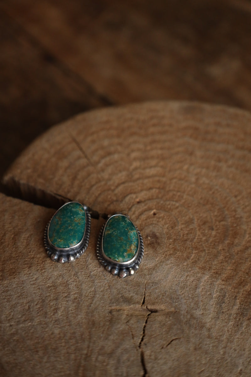 Green Turquoise Post Earring 