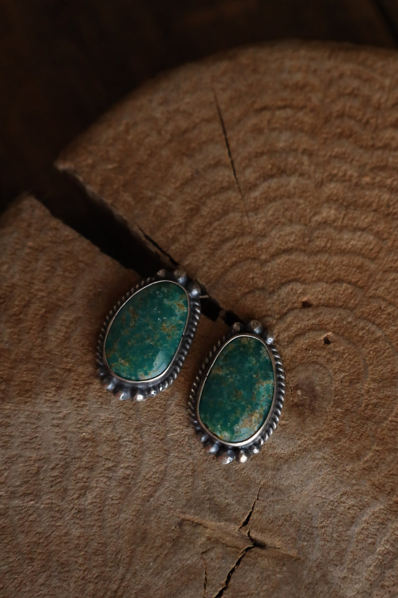 Green Turquoise Post Earring 