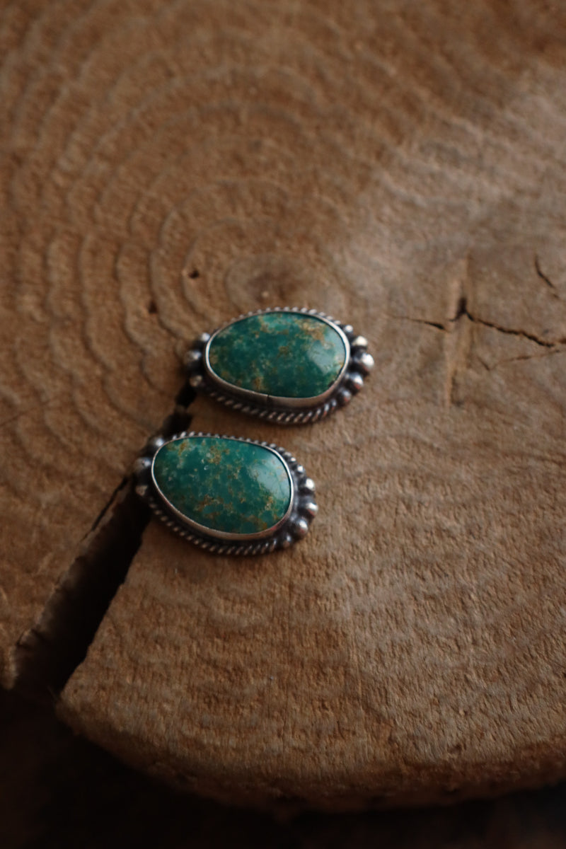 Green Turquoise Post Earring 
