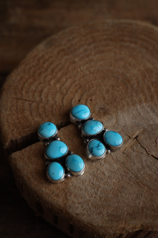 4 Sleeping Beauty Turquoise Post Earring 