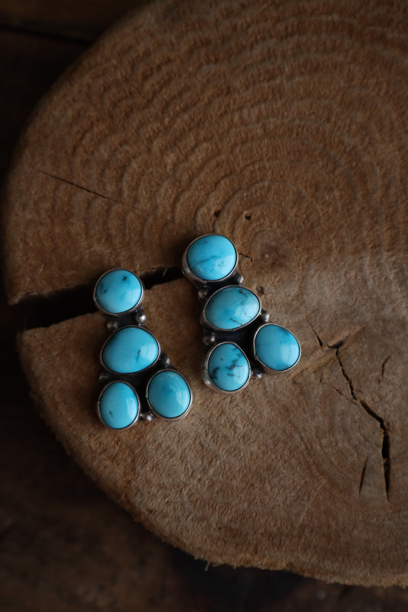4 Sleeping Beauty Turquoise Post Earring 