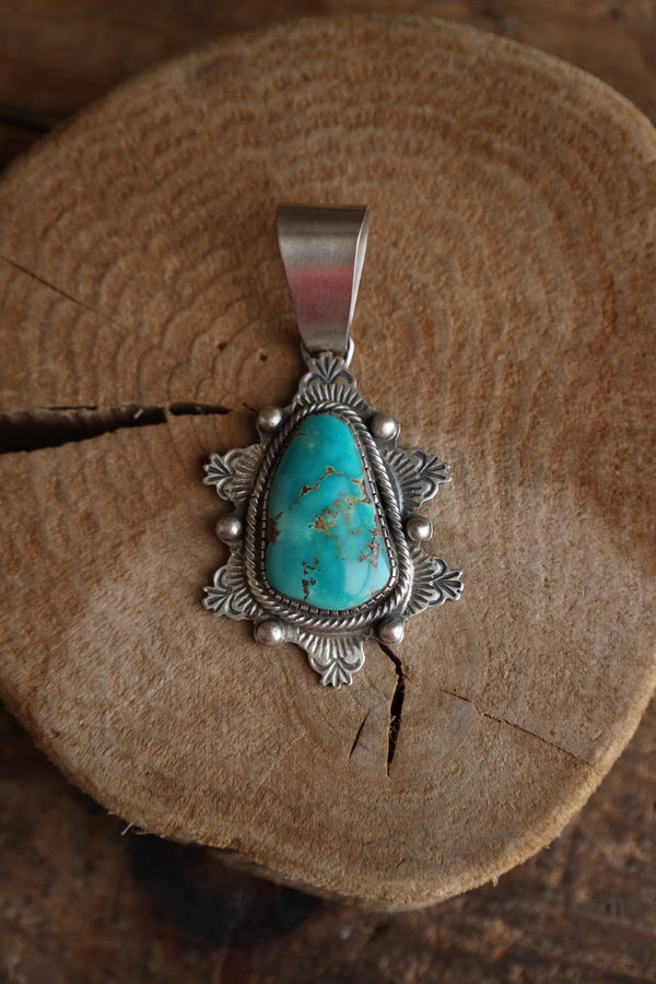 Turquoise Framed Pendant 