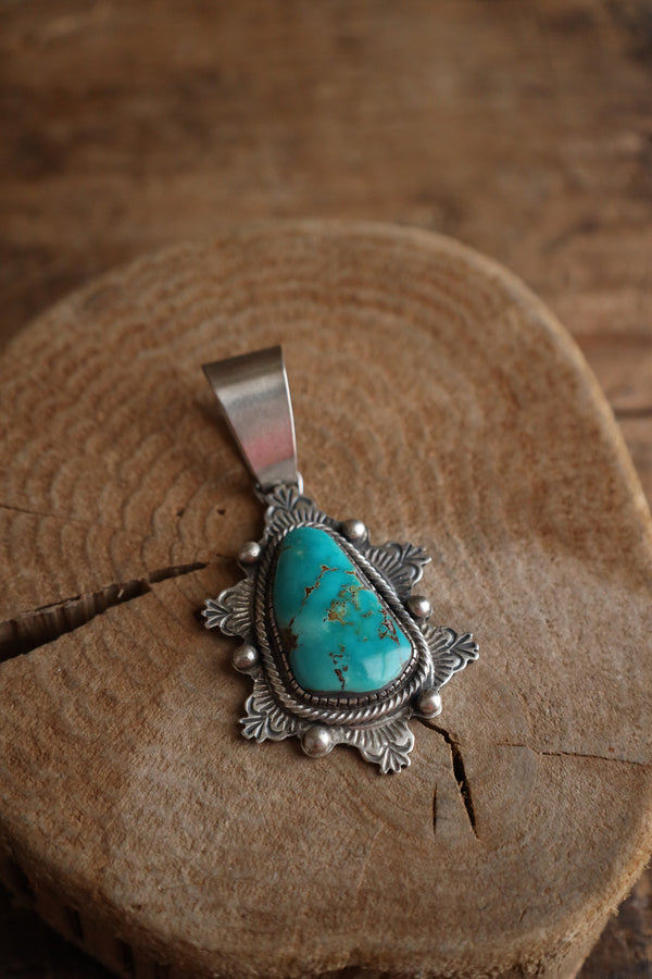 Turquoise Framed Pendant 