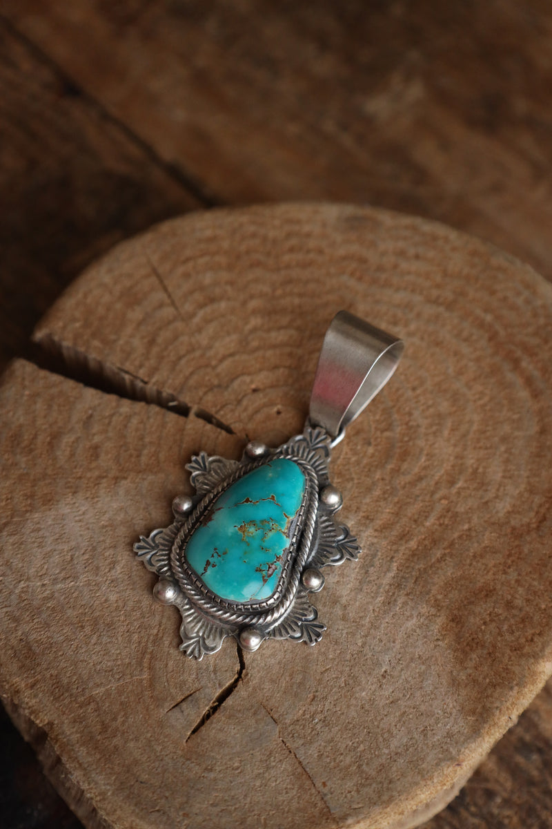 Turquoise Framed Pendant 