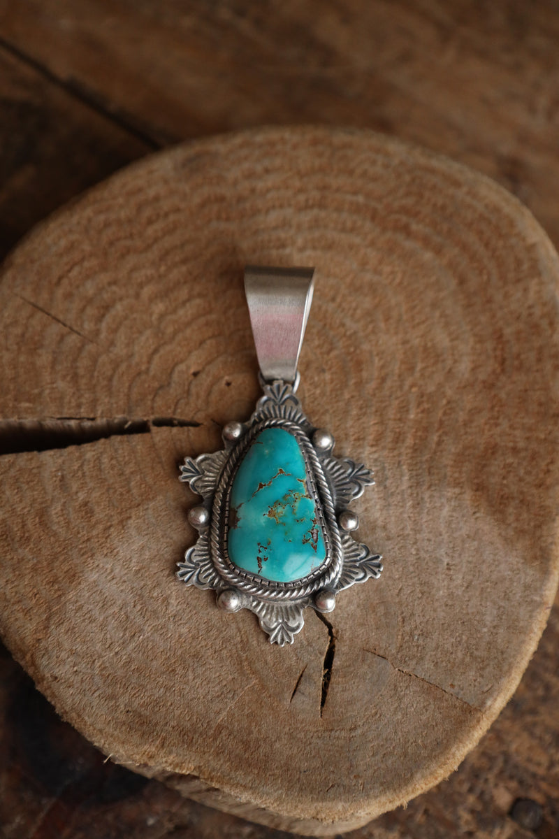 Turquoise Framed Pendant 