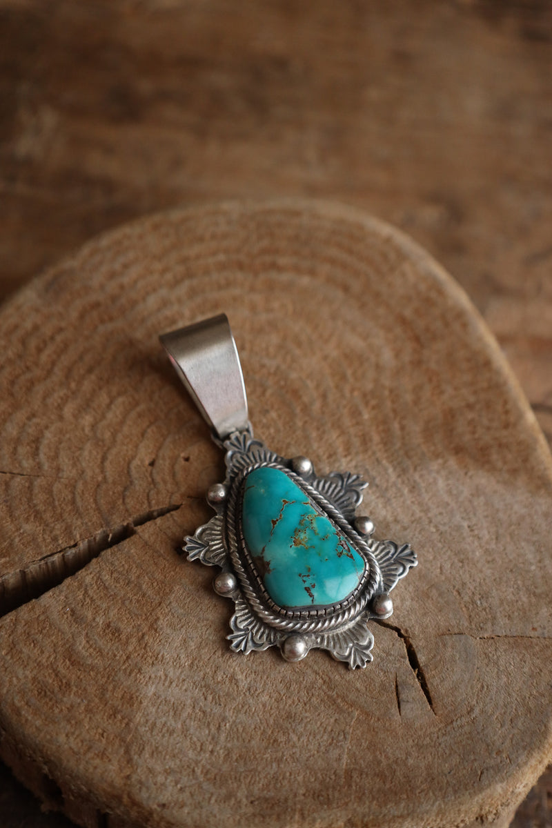 Turquoise Framed Pendant 