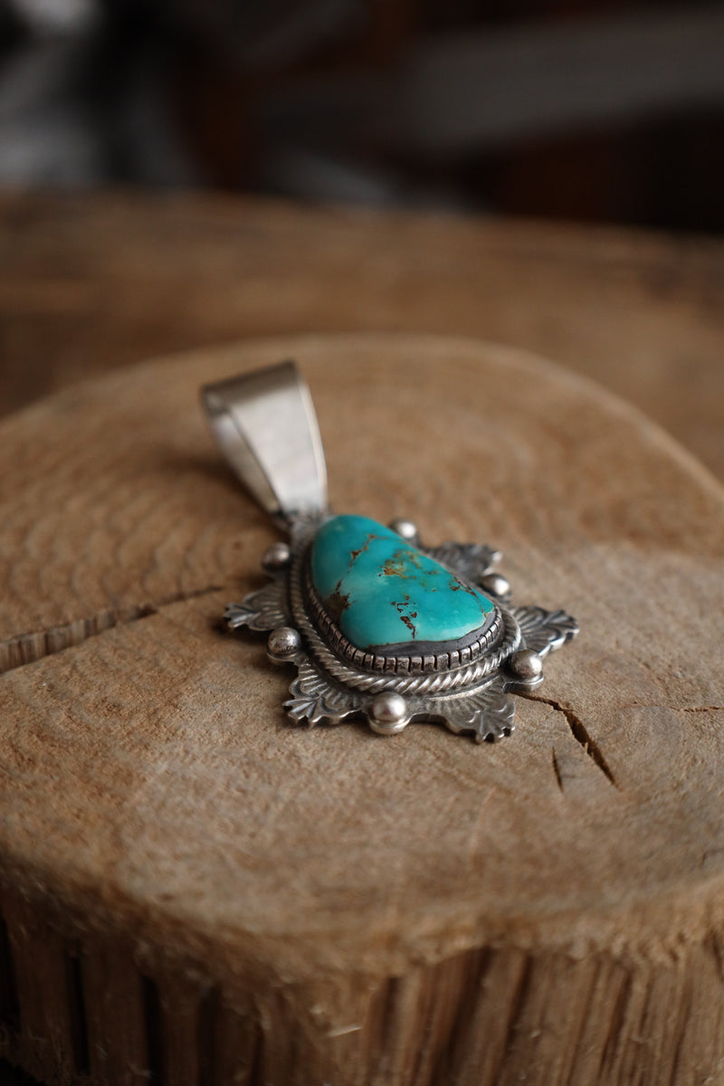 Turquoise Framed Pendant 