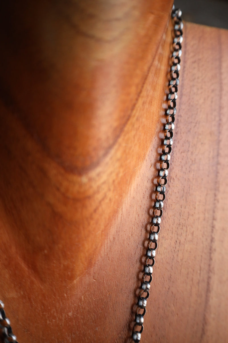 7 Mottled Turquoise on Chain Necklace 