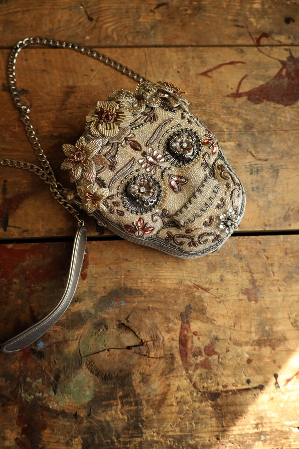 Mary Frances Shining Skull Handbag 