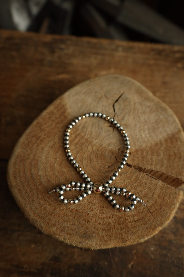 Navajo Pearl Bow With 14K Golf Filled Bracelet 