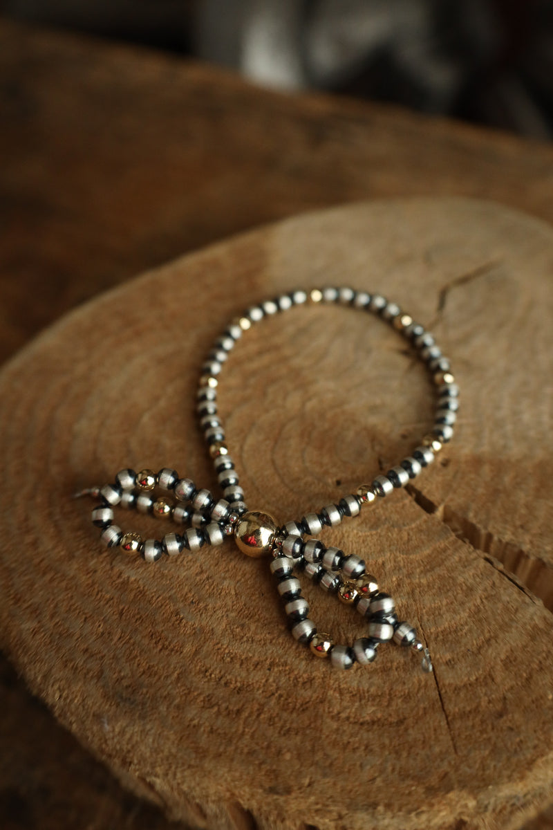 Navajo Pearl Bow With 14K Golf Filled Bracelet 