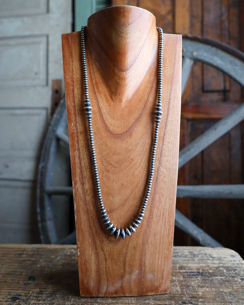 30" Navajo Graduated Saucer Stations Necklace